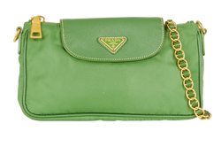 Chain Crossbody,Nylon/Leather,Green,AC/DB,3*